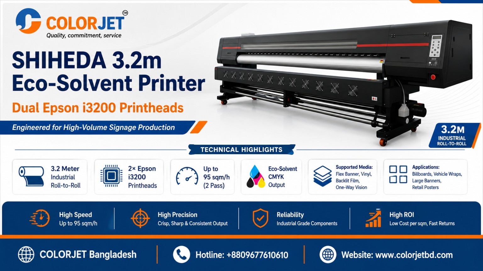 SHIHEDA 3.2m Eco-Solvent Printer